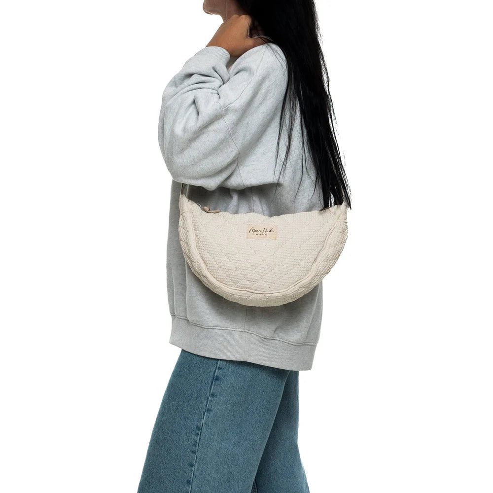 Moon Nude Handmade Cream Mini Shoulder Bag