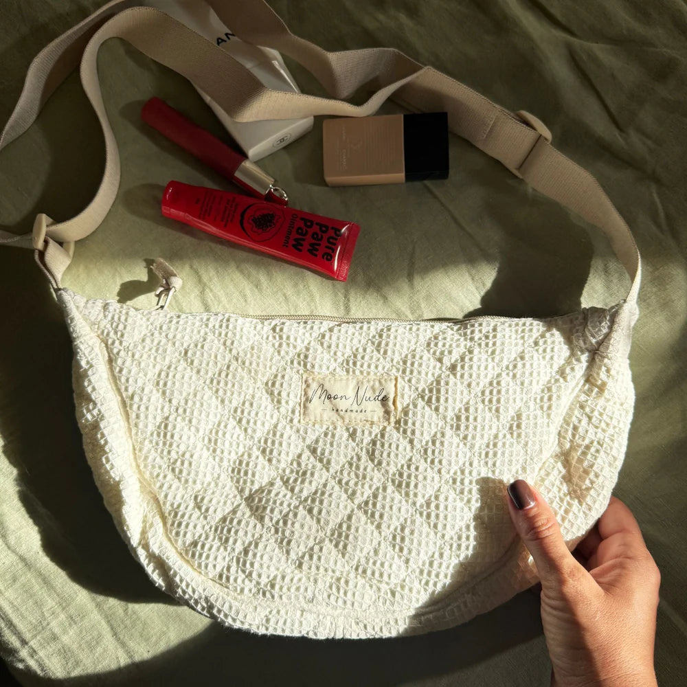 Moon Nude Handmade Cream Mini Shoulder Bag