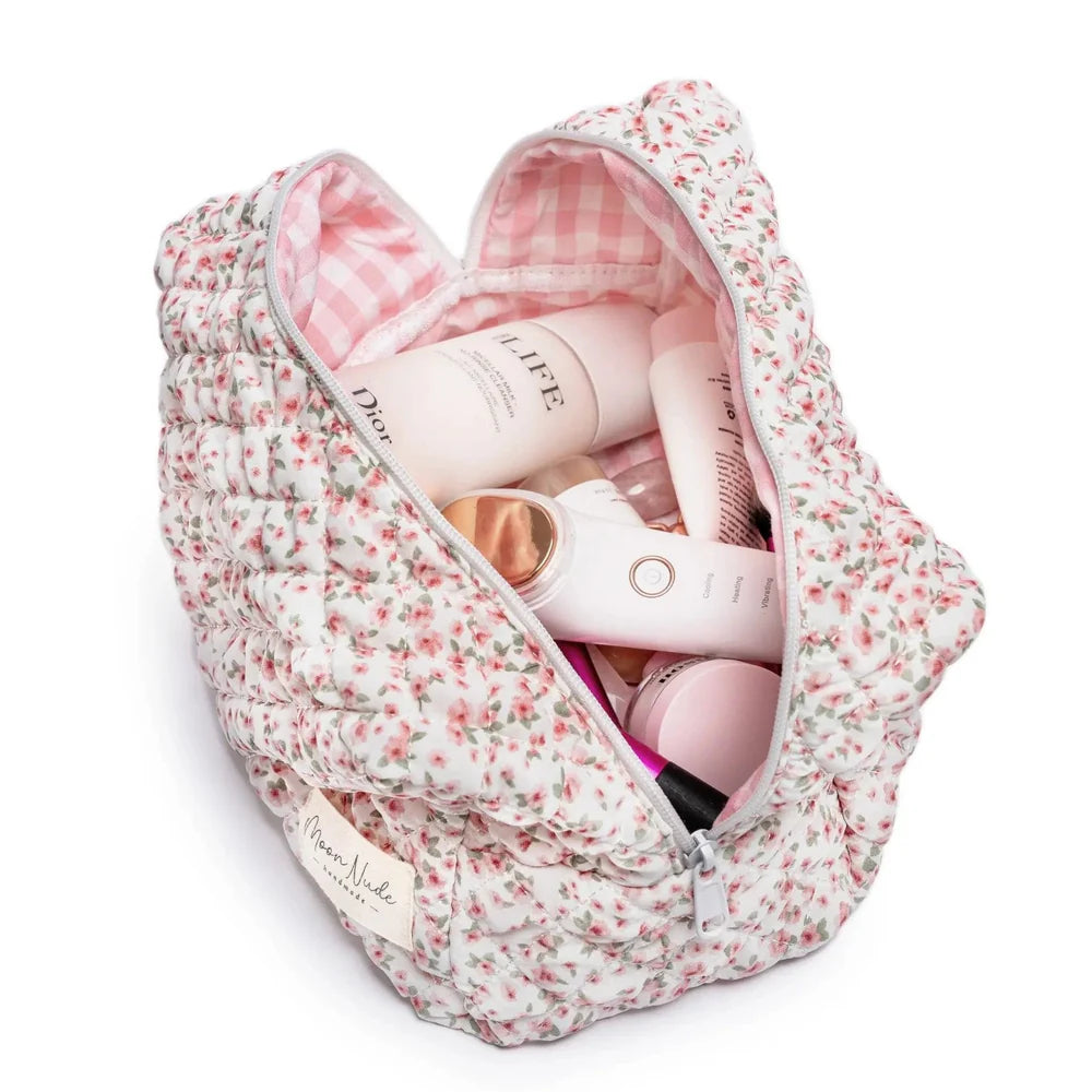 Moon Nude Handmade Peony Large Makeup Bag