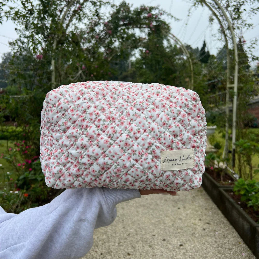 Moon Nude Handmade Peony Large Makeup Bag